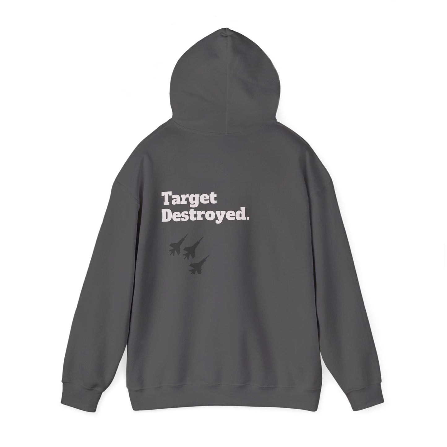 Unisex Target Destroyed Hoodie - Charcoal