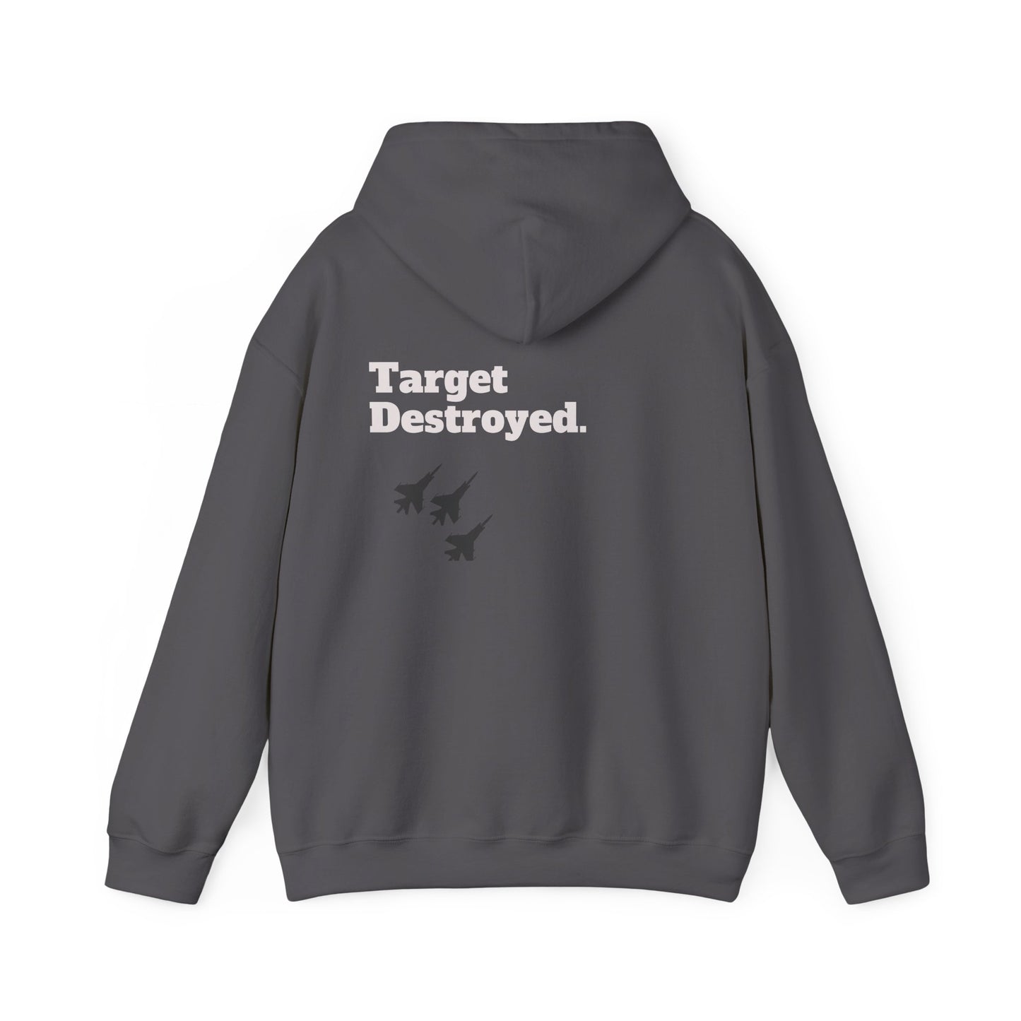 Unisex Target Destroyed Hoodie - Charcoal